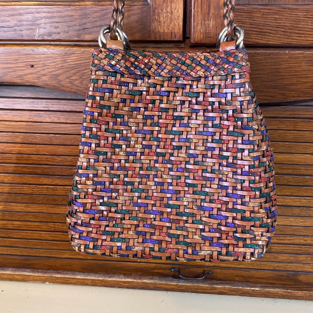 LJS Collection vintage woven crossbody bag